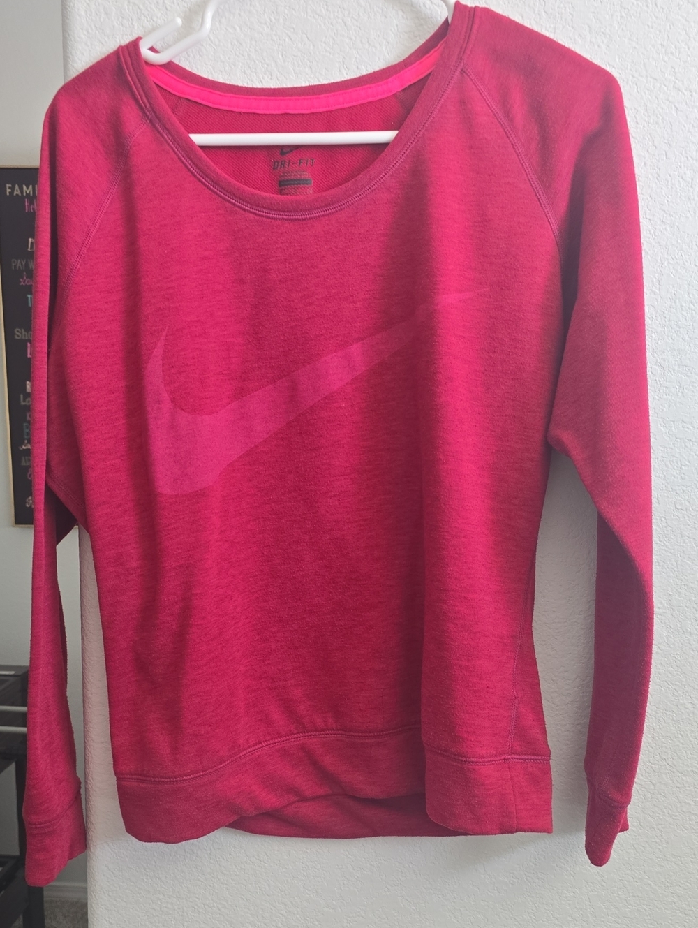 Nike Pink Heather Logo Crewneck Sweatshirt
